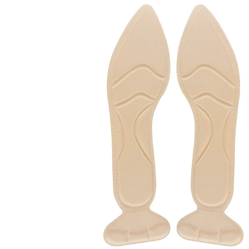 Style 2 Apricot ETya1Pair стельки Вставки для женщин девушка леди пятки пост дышащий анти-slipBack для Высокий Каблук Обуви Губка анти боли подушки - Цвет: Style 2 Apricot