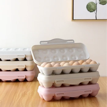 

12 or 18 Eggs Plastic Storage Case Refrigerator Single Layer Food Container Egg Tray Holder Refrigerator Single Layer Gadget New