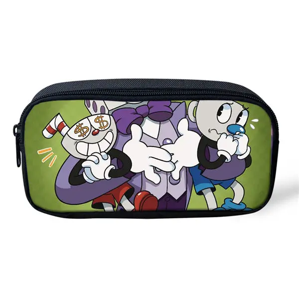 HaoYun Горячая Cuphead игра Mugman Студенческая ручка держатель сумка Карандаш Чехол для мальчиков девочек Дети Лучшие подарки школьные принадлежности Mochila - Цвет: CDWX4352K