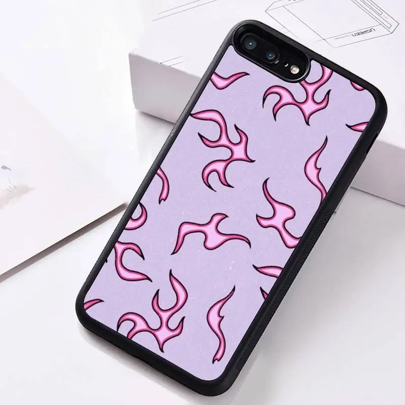 pink purple flame Phone Case For iphone 12 mini 11 Pro Xs Max X Xr 6 6s