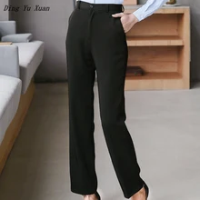 

Spring Summer Women Formal Straight Pants Woman Dress Suit Pants Casual Work Long Trousers Black Pantalon Mujer Plus Size 7XL
