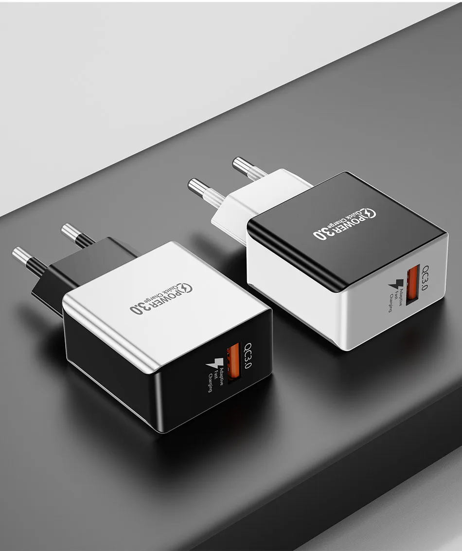 USLION USB быстрое зарядное устройство Быстрая зарядка qc 3,0 EU/US/Plug мобильный телефон настенные зарядные устройства для samsung Apple iphone sony Xiaomi huawei