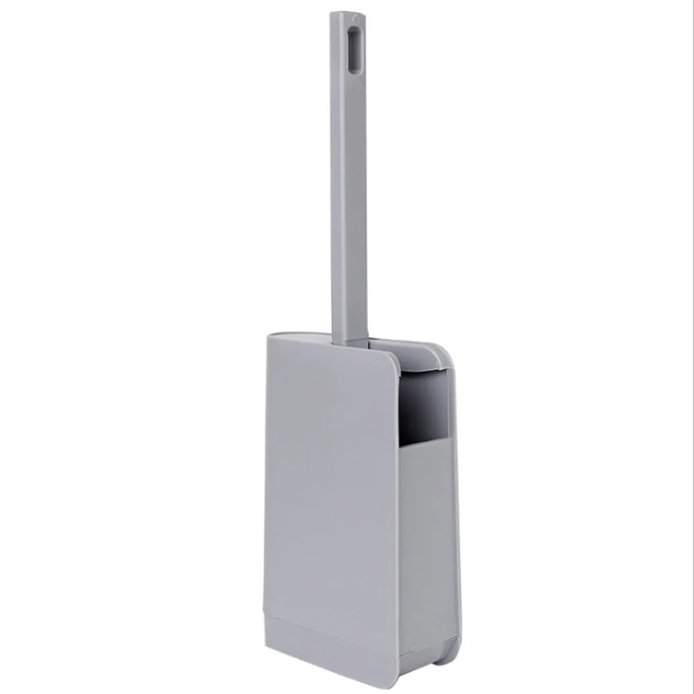 cheap Cleaning Supplies Long Handle Household Seamless Arc shaped Corner Curved Portable Bathroom Accessories Toilet Brush Plastic