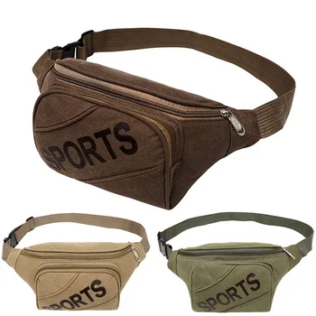 

Mens Fanny Pack For Mobile Female Phone Coin Purse Fabric Canvas Money Keys Card Men Bag Casual Waist Packs Bags Pocket Billfold