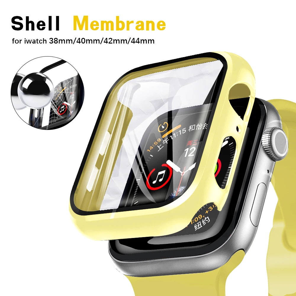 

Screen Protector+Cover for Apple Watch Series 5 3 Case 38mm 42mm for iWatch 44mm 40mm Accessories Protective Bumper shell
