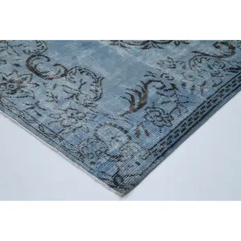 

150x263 Cm Blue Handmade Overdyed Rug-5x9 Ft