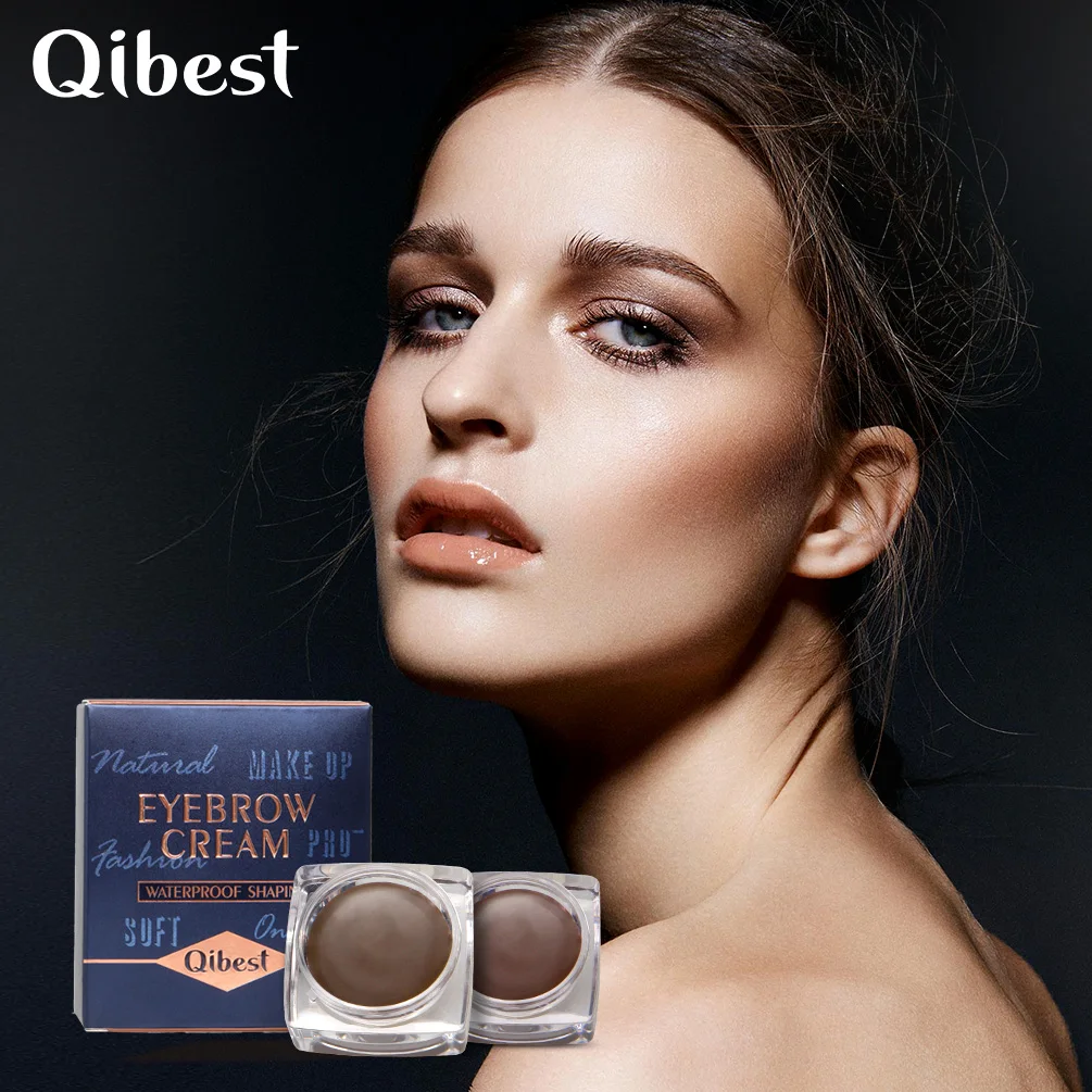 QiBest, 6 цветов, профессиональный усилитель бровей, водонепроницаемый гель для бровей, стойкий макияж, тинт для бровей, косметическая кисть для бровей, инструменты
