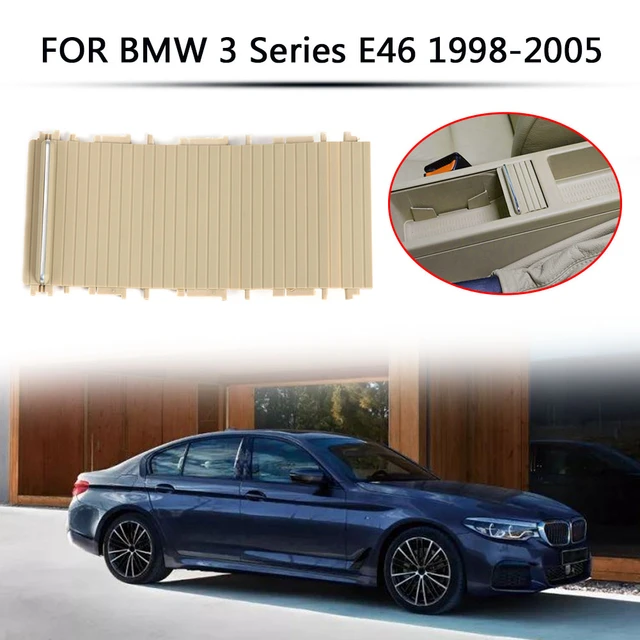Auto Innen Mittelkonsole Abdeckung Getränkehalter Platte Schieberollo für  BMW E46 3er 1998–2005 51167038333] - AliExpress