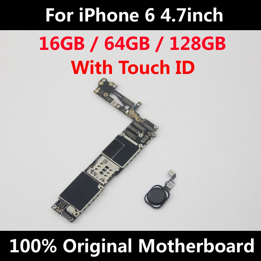 Для iPhone 6 4 7 дюймов материнская плата разблокированная с/без Touch ID