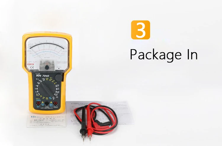 Pinkman KTI KT7040 precisionаналоговый Указатель мультиметр ручной мультиметр AC/DC AC/DC1000V Вольтметр Ом тестер