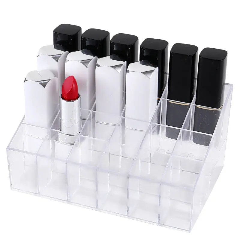 

Lipstick Storage Frame Lipstick Receiving Frame Household Simple Transparent Lattice Porous Lipstick Frame