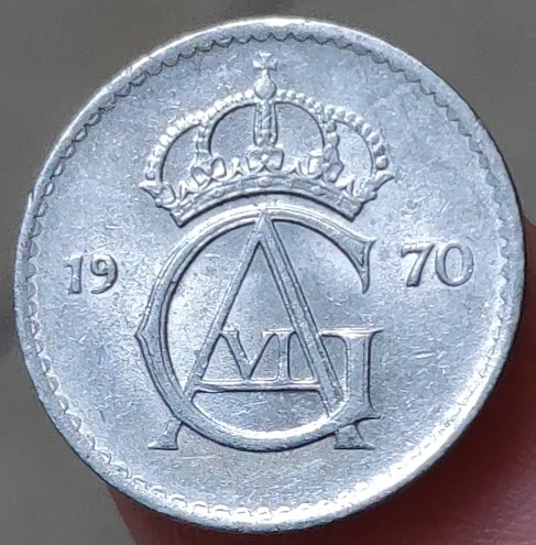 

15mm 1962-1973 Sweden ,100% Real Genuine Comemorative Coin,Original Collection Sweden