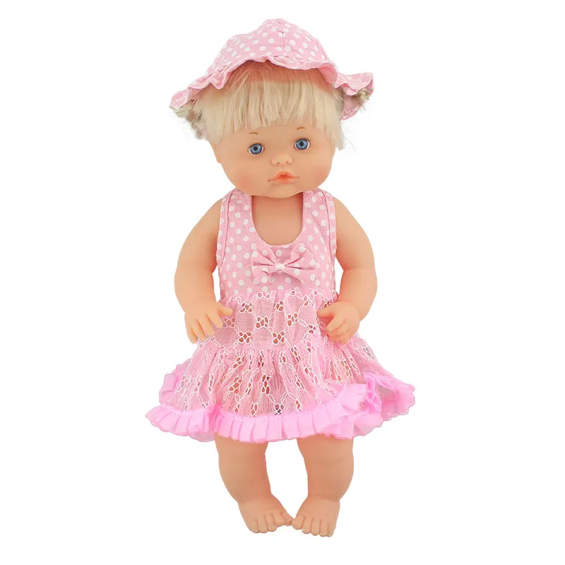 Новая Милая одежда, размер 40 см, 41 см, Nenucos Doll Nenuco Ropa y su Hermanita, фиолетовая футболка с длинными рукавами, штаны в фиолетовый горошек с шапочкой - Цвет: 08