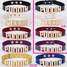 Фильм отряд самоубийц Харли Куинн чокер пуддин ожерелье с буквенными подвесками для женщин Харли Куинн косплей подарок на день рождения хип-хоп Рок Мода