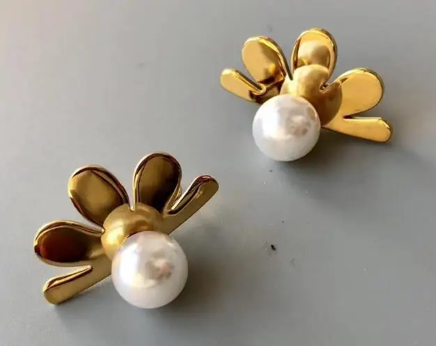 pearl pin Модные Съемные Металлические цветочные жемчужные серьги-клипсы без пирсинга для женщин, золотые серьги kolczyki kupe - Окраска металла: pearl pin