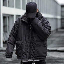 Размеры США, зимние мужские куртки-карго, уличная одежда в стиле хип-хоп, теплые плотные пальто, тактическая верхняя одежда, мужская одежда с несколькими карманами DG493