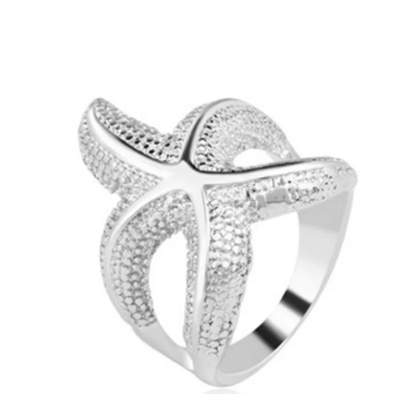 

EDS Copper Rings Silver Women Accessories Starfish Ring Trendy Vintage Jewellery For Women