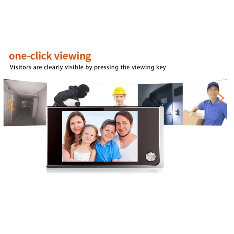 Digital Door Viewer 3.5inch Peephole Door Camera 130 Degree Lens View Home Security Viewer