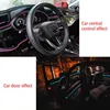 JURUS 1Meter Backlight Car Interior Lighting Auto Led Tape El Wire 12V Waterproof Foot Lights Ambient Decorative Lamp Red Blue ► Photo 3/6