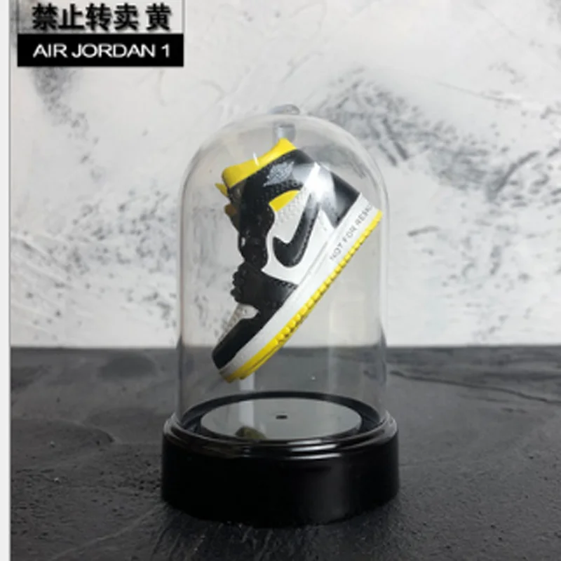 Jordan aj1 дисплей бутылка Баскетбольная обувь модель мини 3D Трехмерная обувь модель мини-орнамент брелок бутик - Цвет: Армейский зеленый