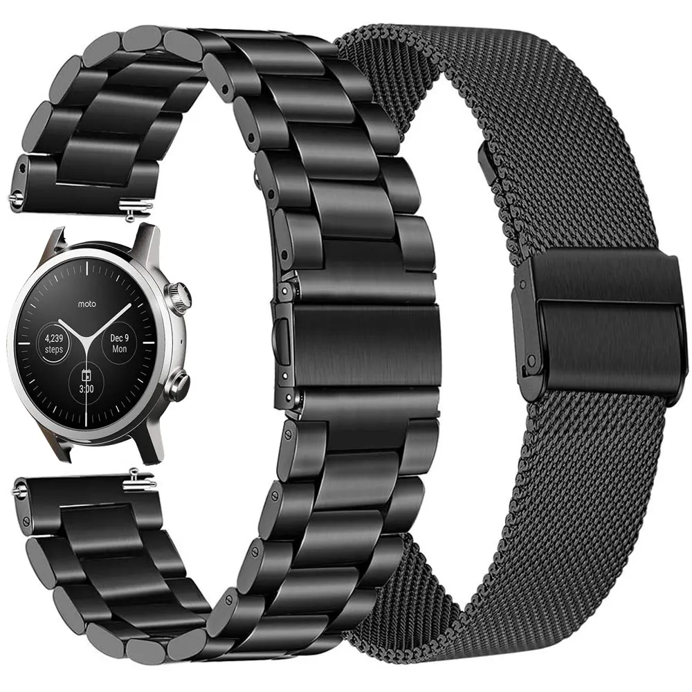 tab Forvirre sammenholdt Stainless Steel Metal Watch Bands For Moto 360 3rd Gen Mesh Strap Quick  Release Smart Wristband For Moto 360 3 Bracelet Correa - Smart Accessories  - AliExpress