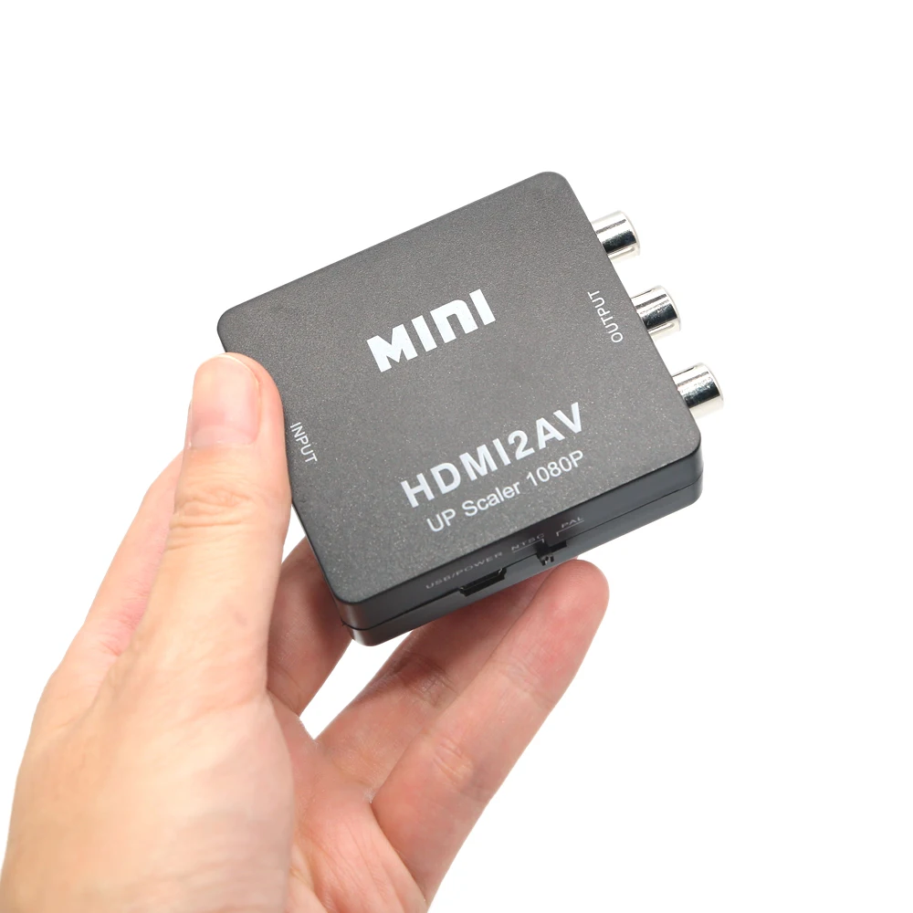 HDMI К AV адаптер HD видео конвертер коробка ScalerHDMI к RCA AV/CVSB L/R видео 1080P HDMI2AV Поддержка NTSC PAL