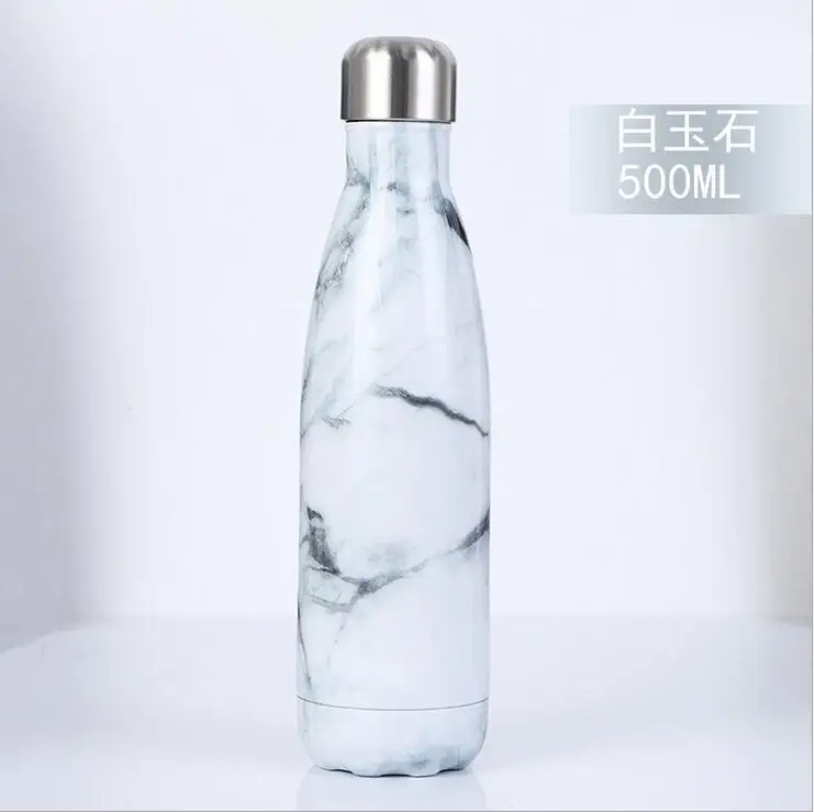 Новинка 500/1000 мл двухслойная Изолированная вакуумная колба, бутылка для воды из нержавеющей стали, колы, бутылка для воды, пива, термос для спортивной бутылки - Цвет: 10
