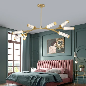 

Atrpad Chandelier Modern Kitchen Restaurant Bar Decoration Hanging lights COB Black Gold Iron lighting Fixture AC90-260V