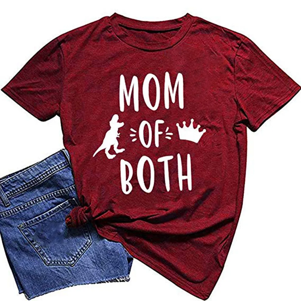 Футболка женская с принтом Мама обоих и коротким рукавом|Футболки| |