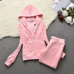 Novo y2k veludo agasalho feminino strass veludo terno de veludo com zíper moletom e calças inverno veludo calças terno hoodies