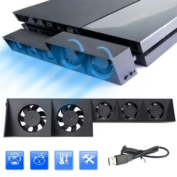 

Game Console Fan Turbo Cooling Fan ABS Novel And Practical Appearance Smart Cooling Lower The Console Temperature for PS4