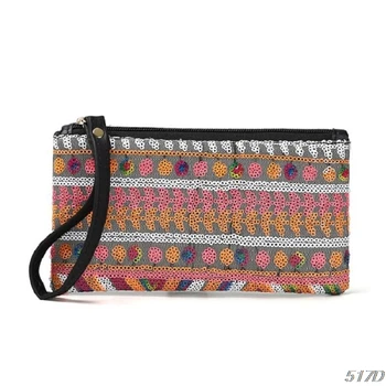 

Women Ethnic Style Clutch Handbag Coin Purse Phone Pouch Summer Beach Bag 517D
