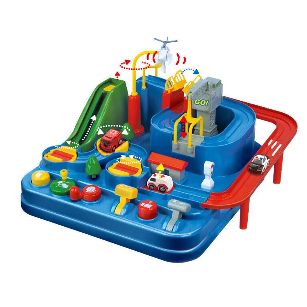 

Car Adventure Game Children Toy Set Racing Educational Track Interactive Stimulate Interest Control Tower Cool Gift