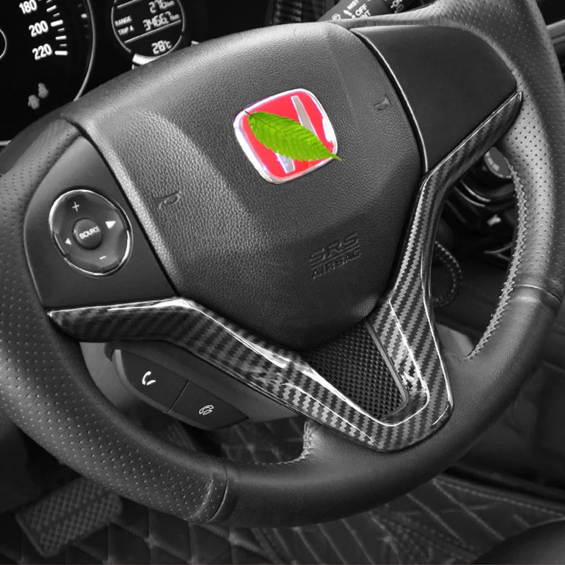 Geeignet für Honda JAZZ 2014-2019 STADT 2015-2019 HRV VEZEL carbon faser muster lenkrad abdeckung trim, FIT innen 2017