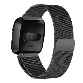 

For Fitbit Versa Sport Watch Band Replacement Milanese Magnetic Clasp Stainless Steel Strap Straps Wristwatch