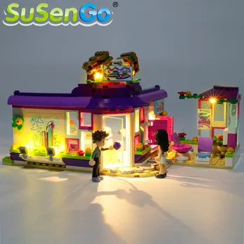 

SuSenGo LED Light Set For 41336 Friends Series Emma's Art Café Lighting Set Compatible with 01060 10856 NO Building Blcoks Model
