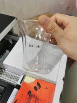 

hakrdrdo Beverage glassware double wall glass cup