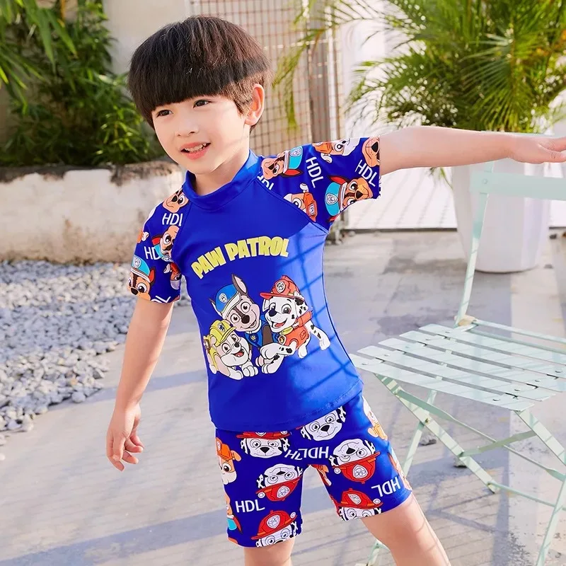 

Split Type Fashion Paw Patrol Cartoon BOY'S Swimsuit New Style Children Boy Hot Springs Swimwear Set Children