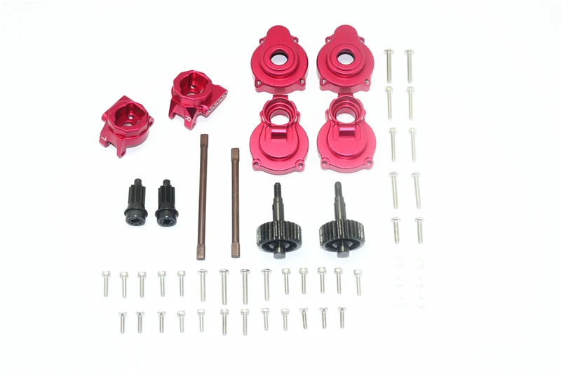 Алюминиевое заднее крепление коробки передач + кулаки задний вал оси для 1/10 TRAXXAStrx