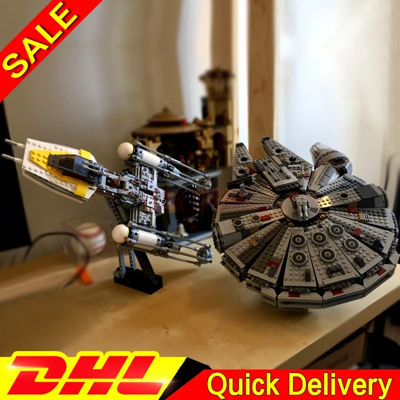 LP 05007 тысячелетия Falconesd UCS + 05065 Y-Комлект из крыльев и диадемы блоки Star Wars сборка