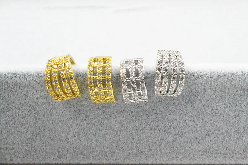 

10pcs Shine Full CZ Ear Cuff Earring Wrap Clip On Earrings Ear Clip Models For Women Non Piercing Nose Rings Body Jewelry