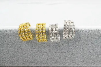

10pcs Shine Full CZ Ear Cuff Earring Wrap Clip On Earrings Ear Clip Models For Women Non Piercing Nose Rings Body Jewelry