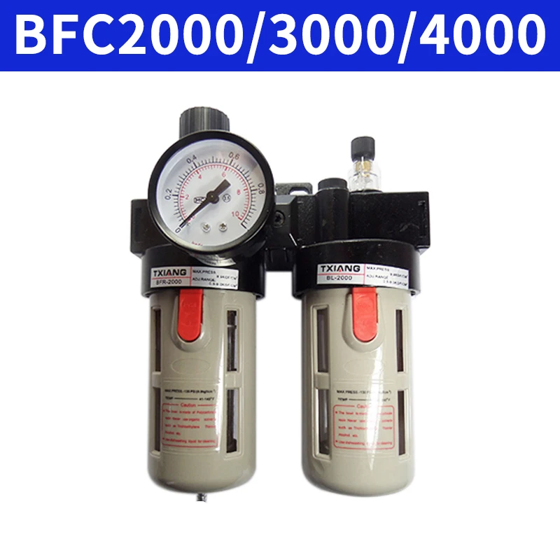 Filtro de ar Regulador de Pressão Válvula Lubrificador Compressor Pneumático Separador de Óleo Bfc2000 Bfc3000 Bfc4000 g1 g3 g1