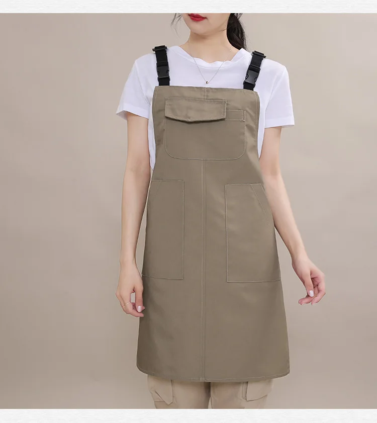 Algodão Canvas Pinafore Vestido, Obras de jardinagem