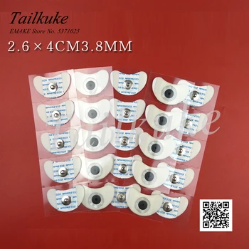 

50pcs/pack Disposable Electrode Patch Button Patch Crescent Electrode Patch Self-adhesive Physiotherapy Patch
