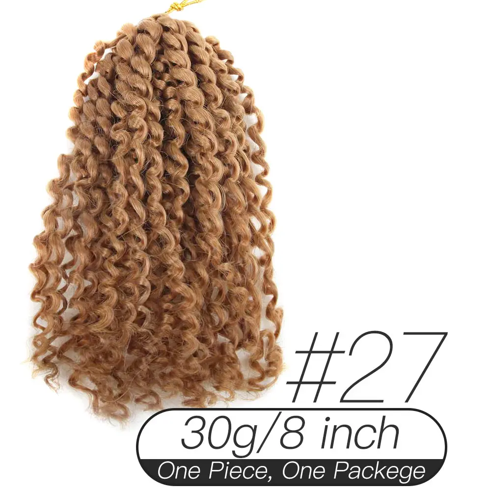 Xnaira Afro Ombre Marley Crochet Braid Hair Fake Colored Strands Synthetic Hair Braids Pre Stretched Braiding Hair Extensions - Цвет: 27