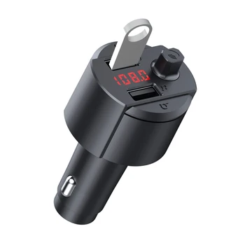 

C4 Bluetooth FM Transmitter for Car, Wireless FM Radio Transmitter Adapter Car Kit, Dual USB Charging Ports, Handsfree Calling