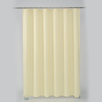 

Withme Shower Curtain Bathroom curtain Polyester Fabric Beige Plaid shower curtains Waterproof Bathroom Curtain Bathtub Decor