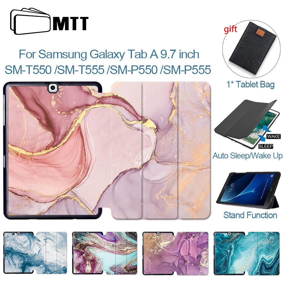 Мраморный чехол MTT для Samsung Galaxy Tab A 9 7 дюйма флип из искусственной кожи с