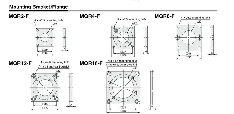 SMC Размеры пневматические компоненты высокоскоростная вращающаяся MQR2-M5 MQR4-M5 MQR 8-M5 MQR12-M5 MQR16-M5